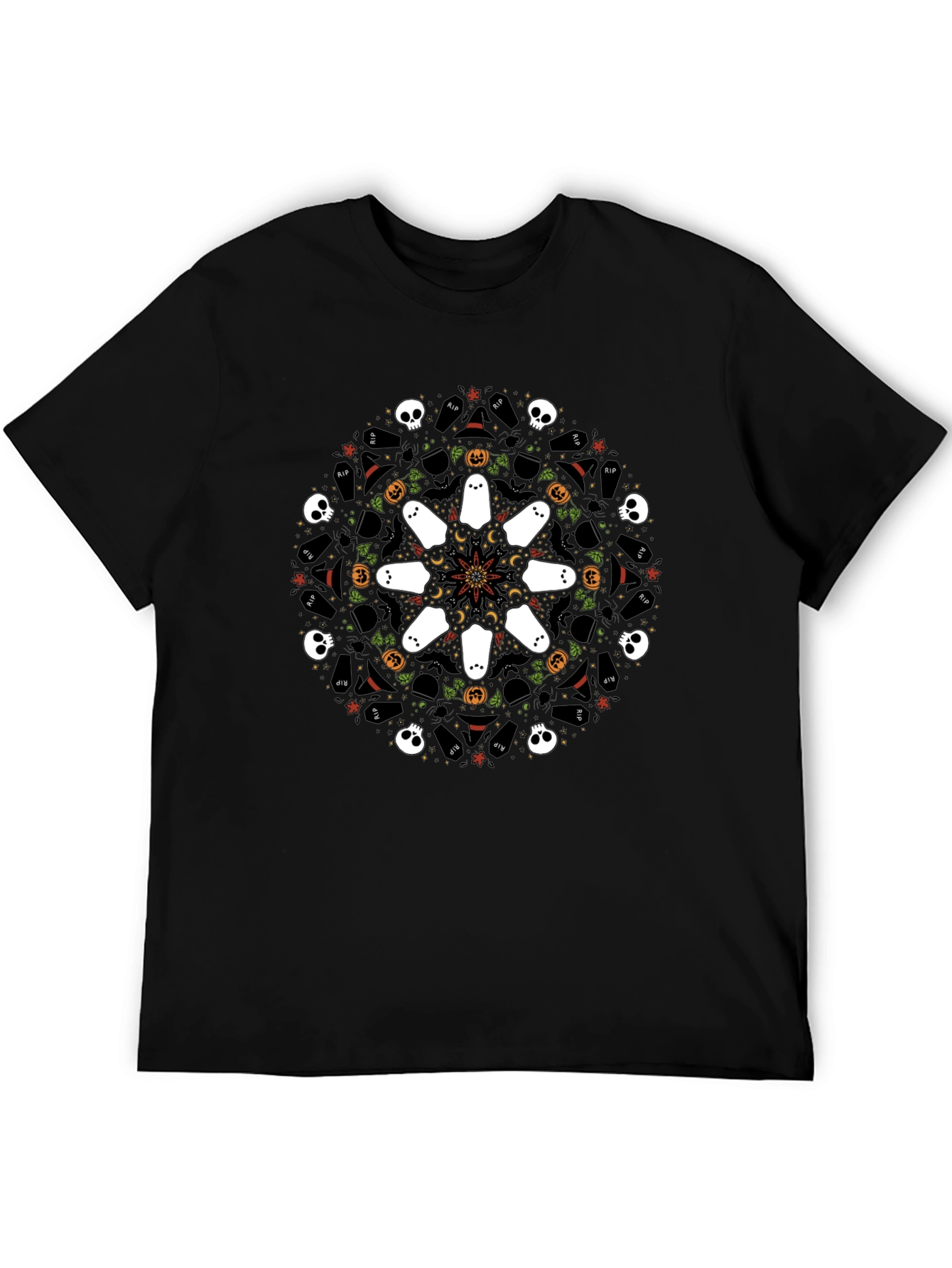 Halloween Mandala T-Shirt Spooky Season Tee