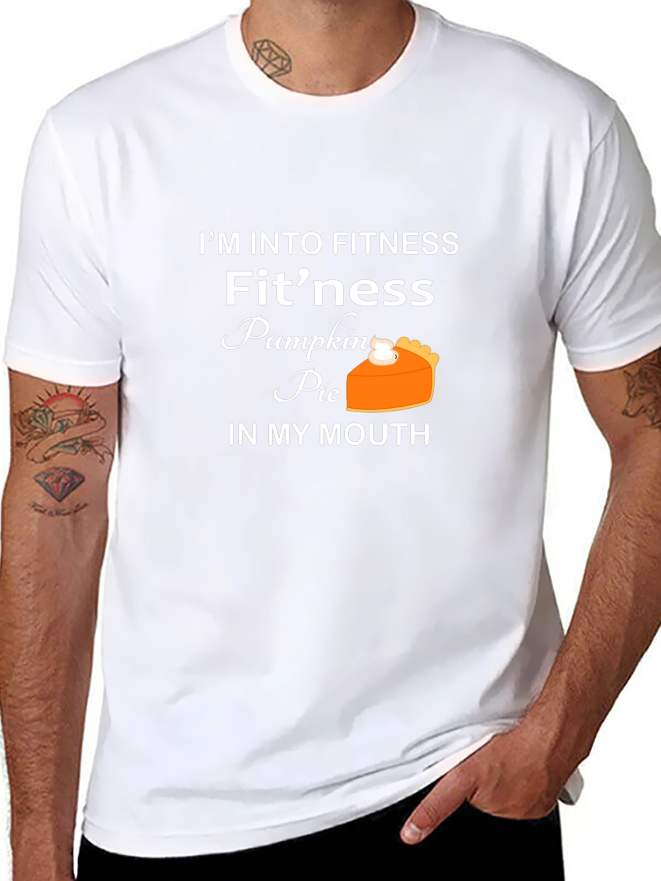 Funny Fitness Pumpkin Pie Graphic T-Shirt
