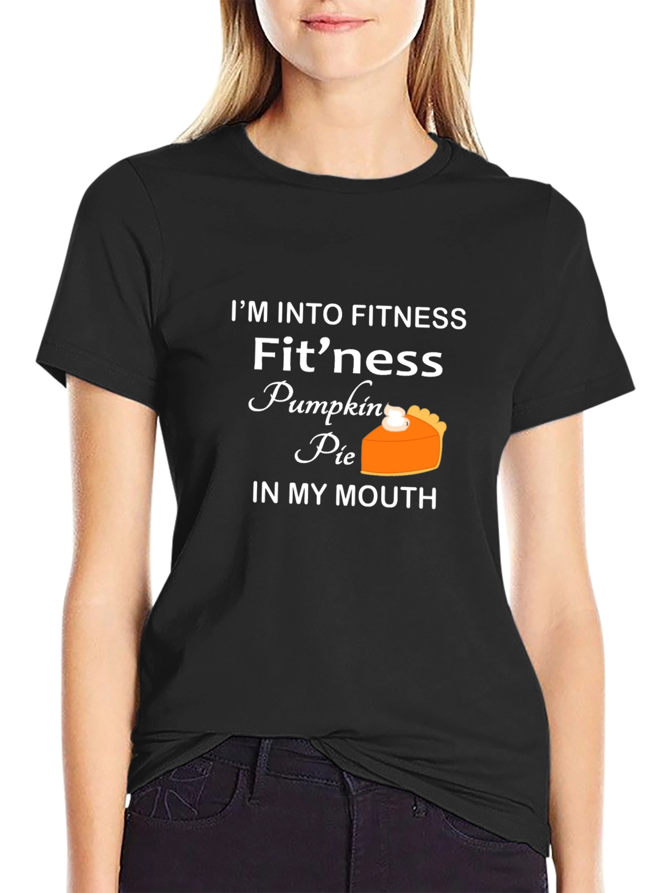 Funny Fitness Pumpkin Pie Graphic T-Shirt