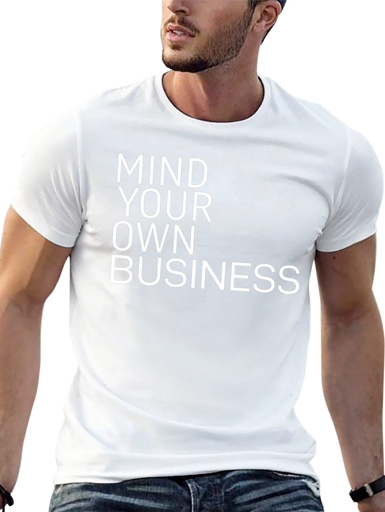 Mind Your Own Business Graphic Tee - Black