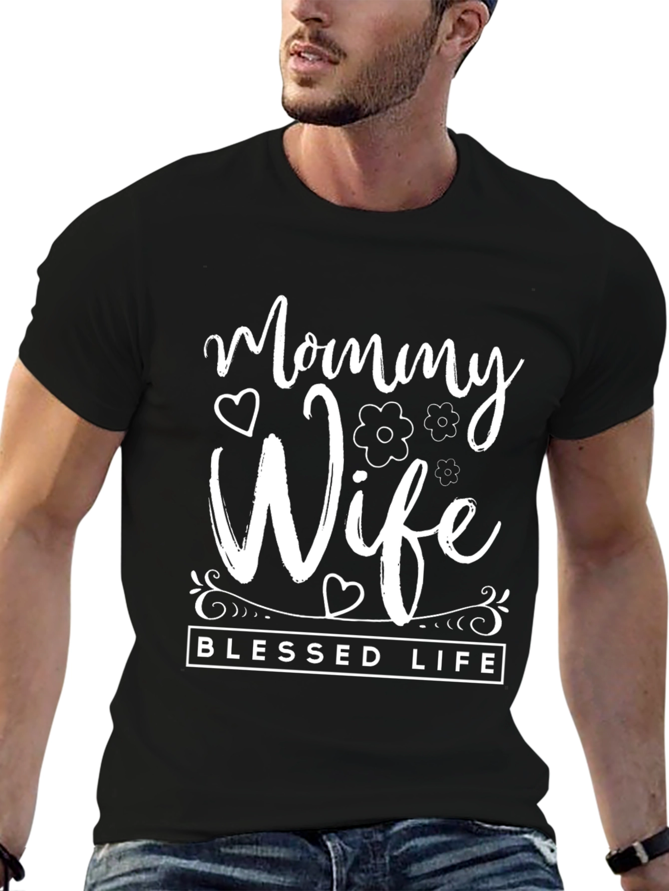 Mommy Wife Blessed Life Graphic T-Shirt