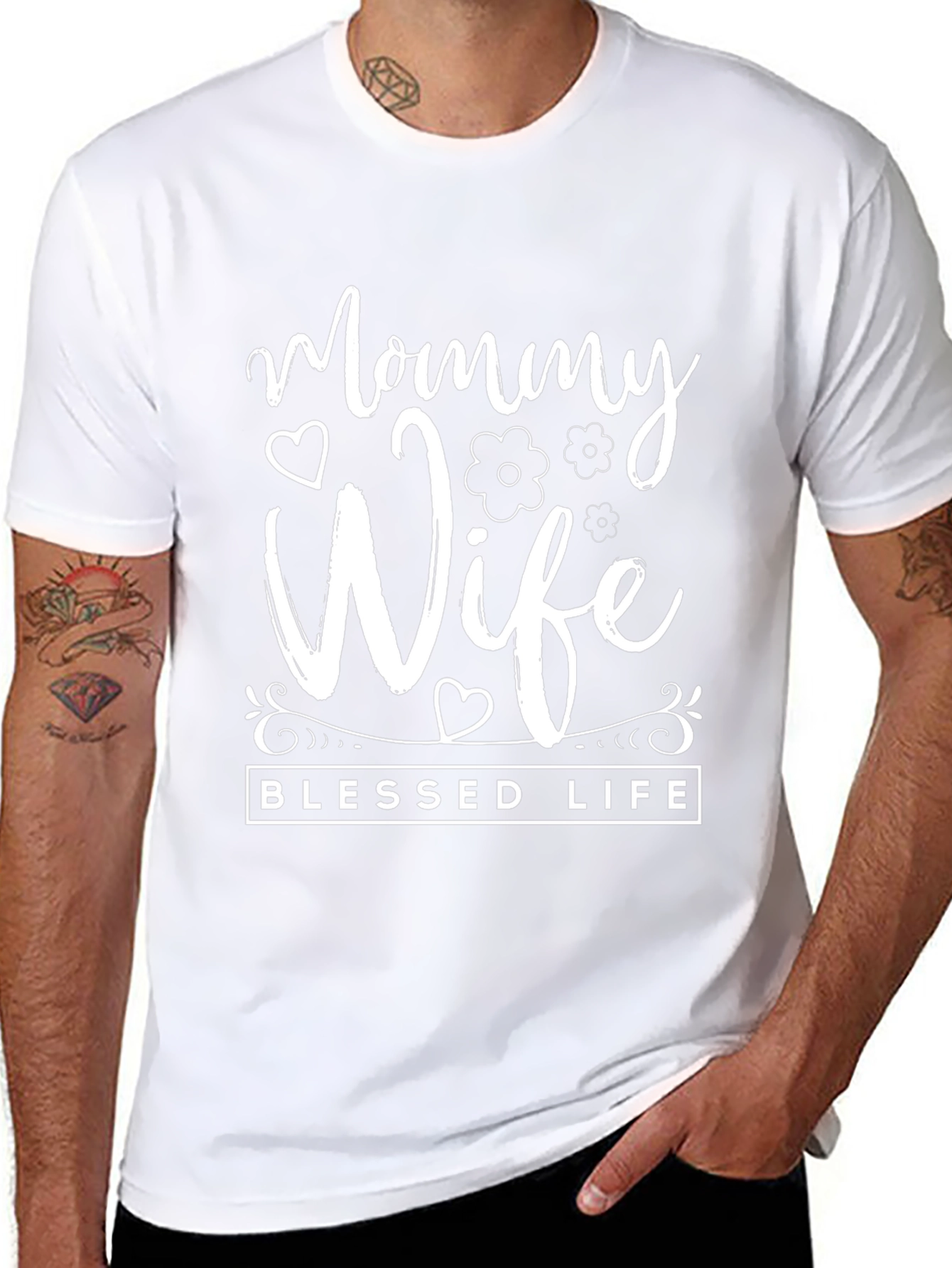 Mommy Wife Blessed Life Graphic T-Shirt