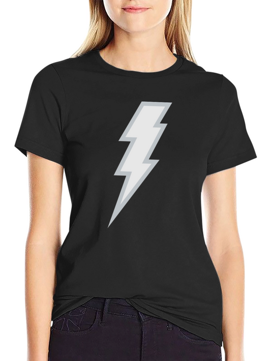 Lightning Bolt Graphic Tee - Black Cotton Blend