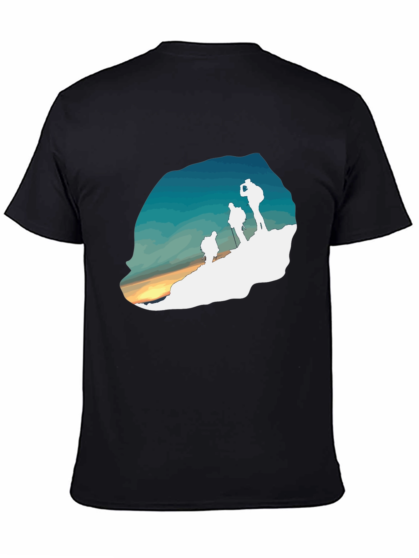 Hiking Silhouette Graphic Tee - Outdoor Adventure Shirt