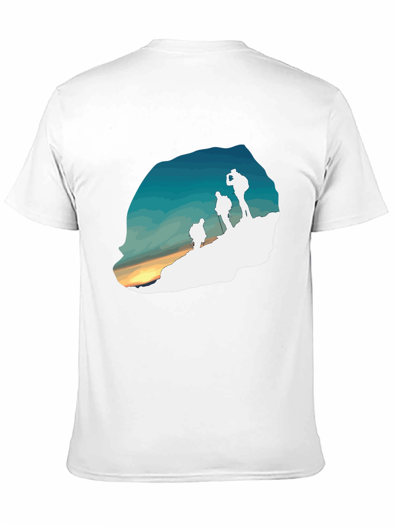 Hiking Silhouette Graphic Tee - Outdoor Adventure Shirt