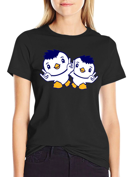 Cute Penguin Graphic Tee - Unisex Black T-Shirt