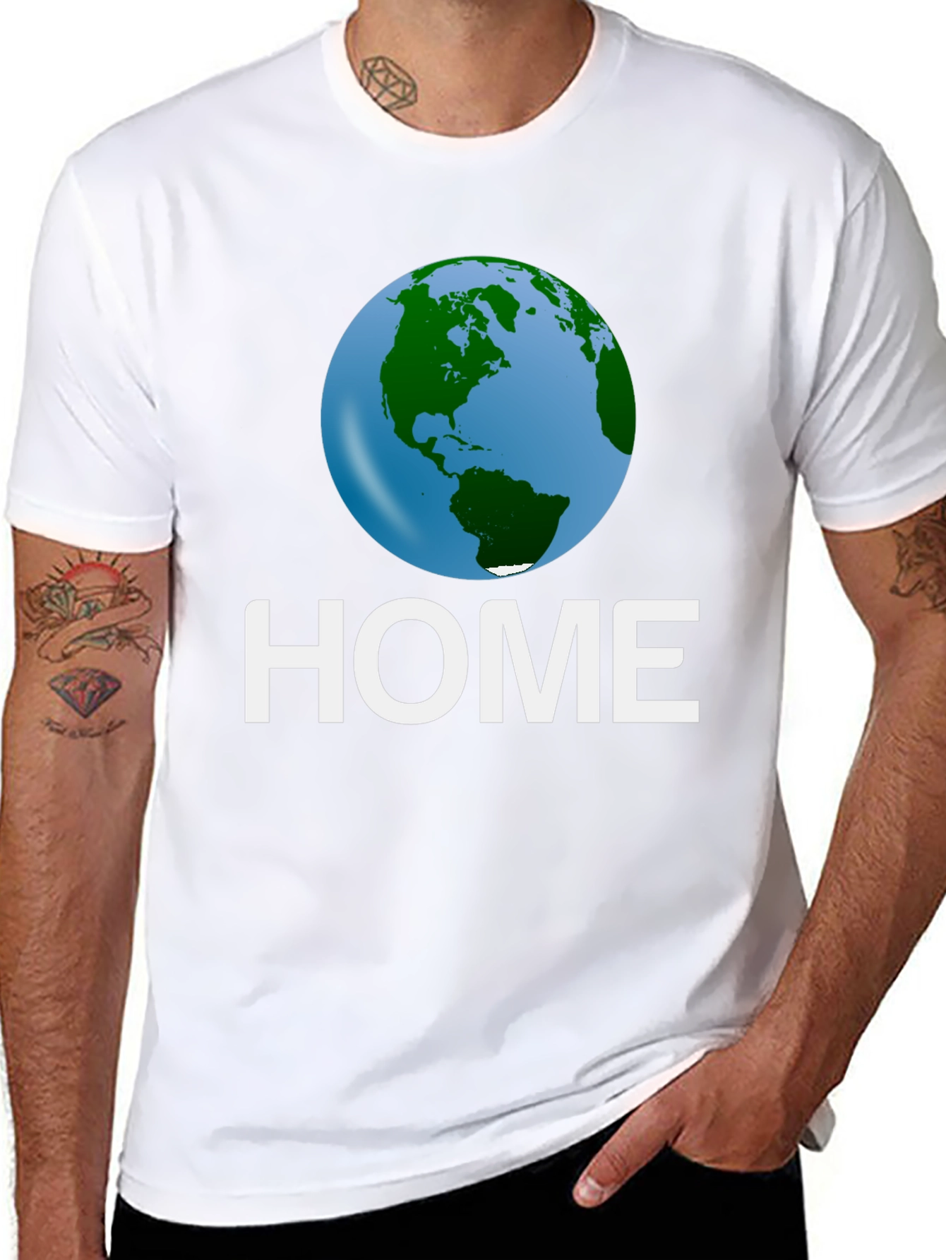 Earth Home T-Shirt - Planet Focus