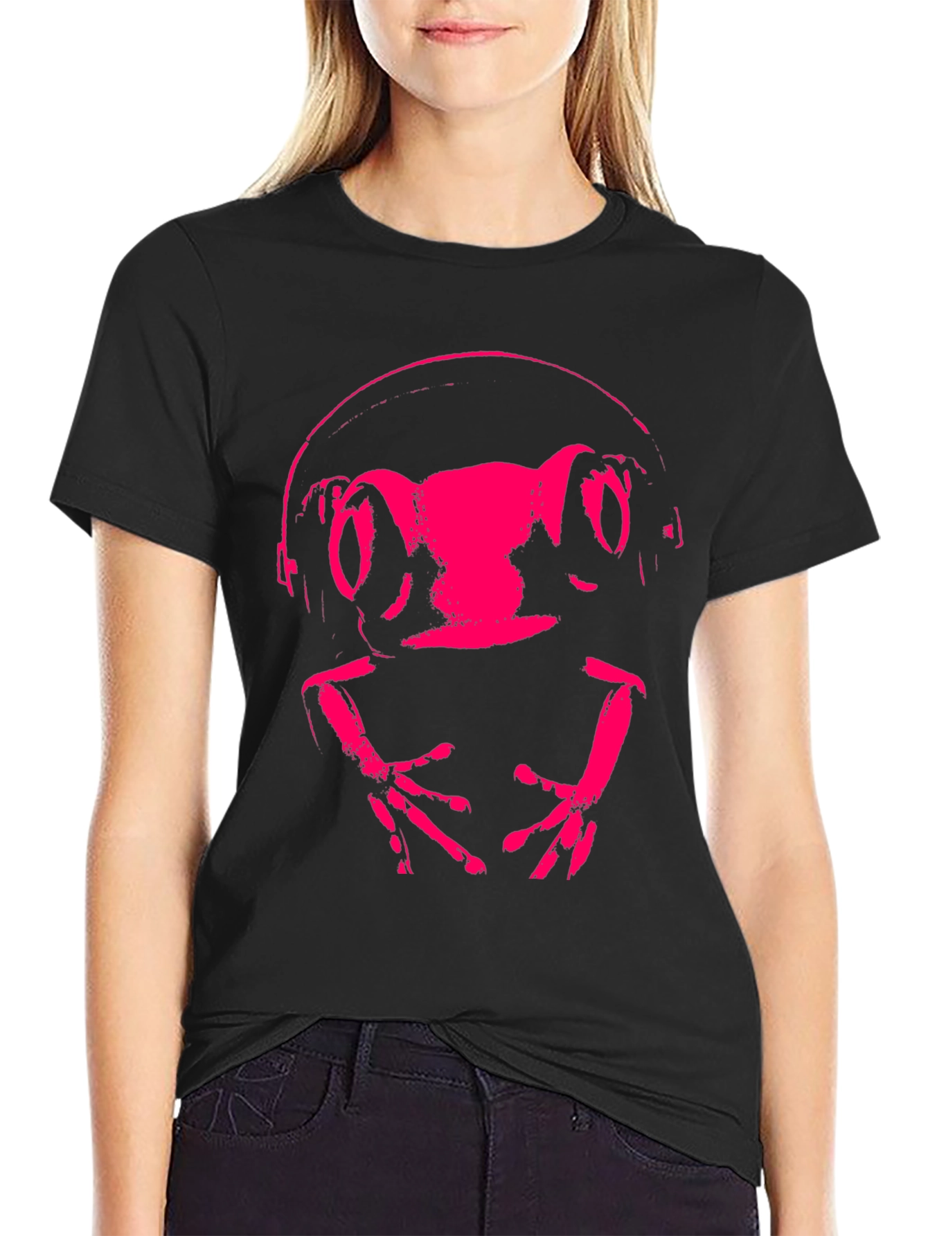 Frog DJ Graphic Tee - Funky Animal Headphones T-Shirt