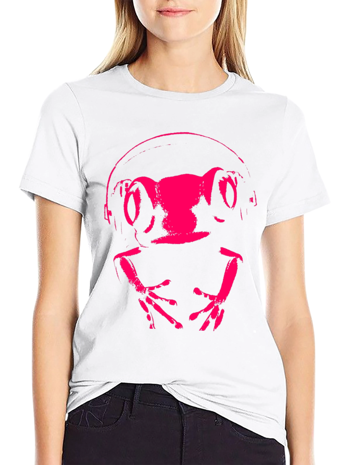 Frog DJ Graphic Tee - Funky Animal Headphones T-Shirt