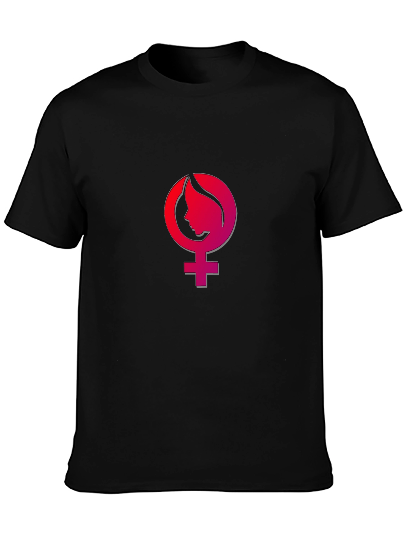 Feminist Venus Symbol T-Shirt - Stylish Black Tee