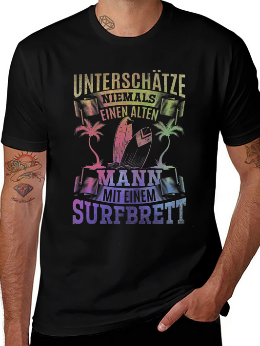 Old Surfer Man Graphic T-Shirt