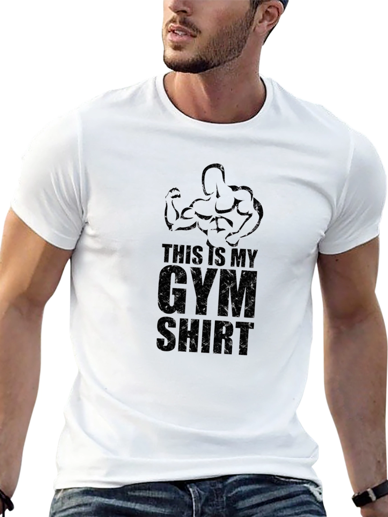 Gym Shirt - Muscle Man Design