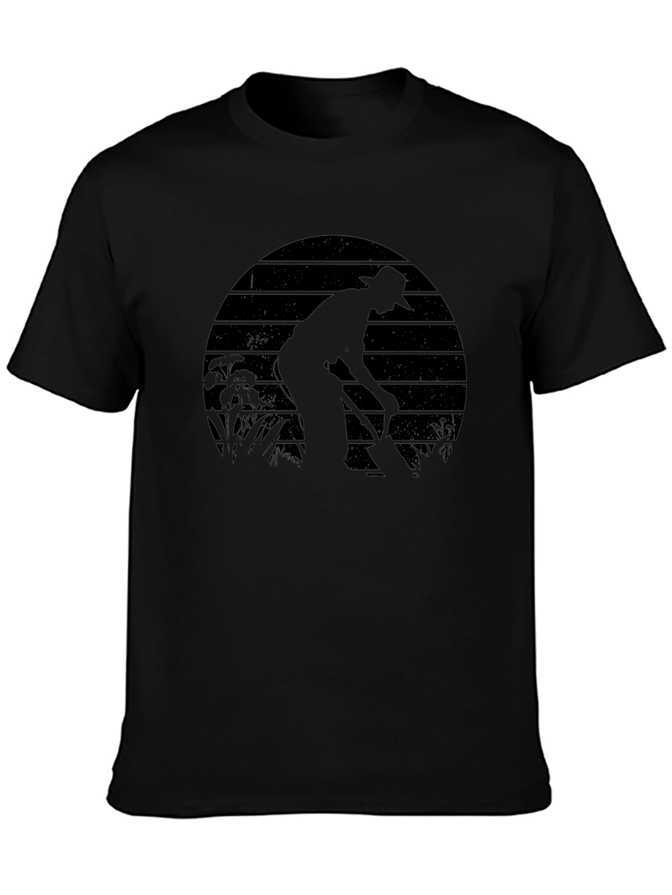 Gardener Silhouette Graphic T-Shirt - Black