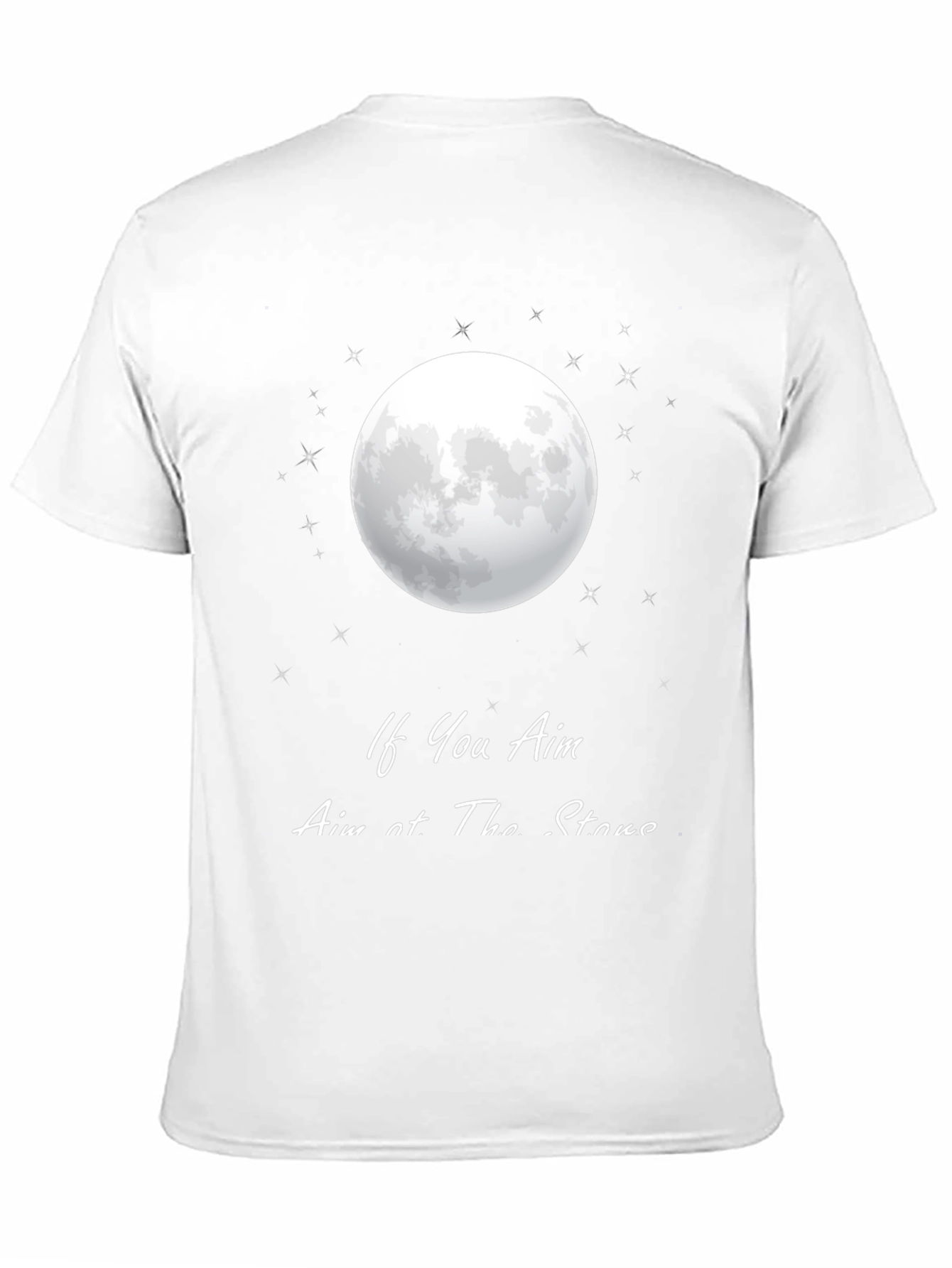 Aim for the Stars Moon Graphic T-Shirt