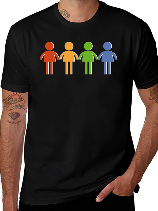 Colorful Figures Graphic Print T-Shirt