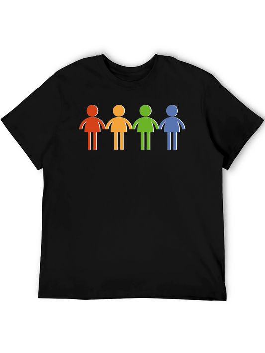 Colorful Figures Graphic Print T-Shirt