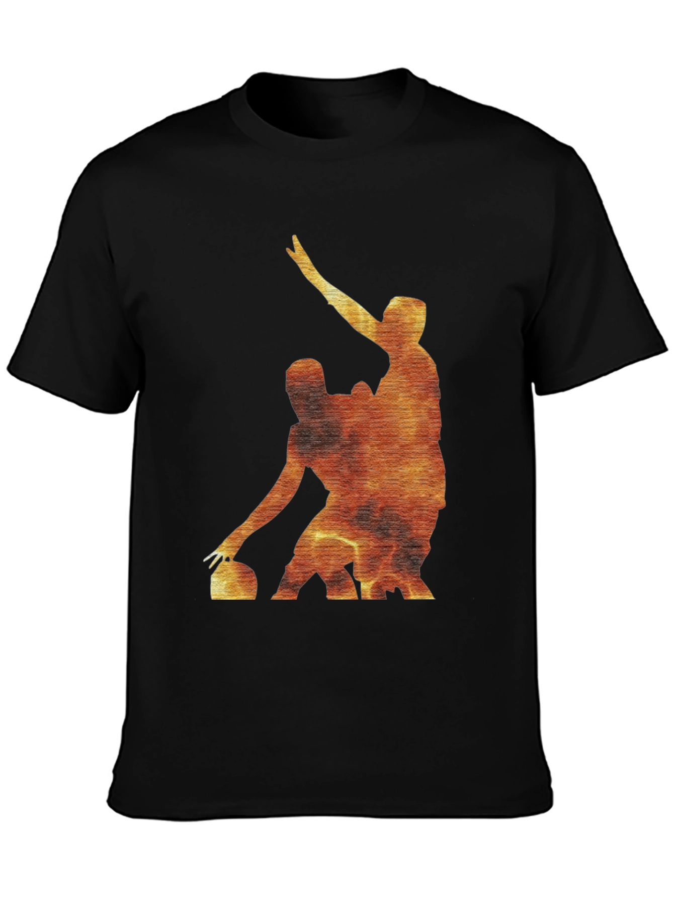 Fiery Curling Players Black T-Shirt