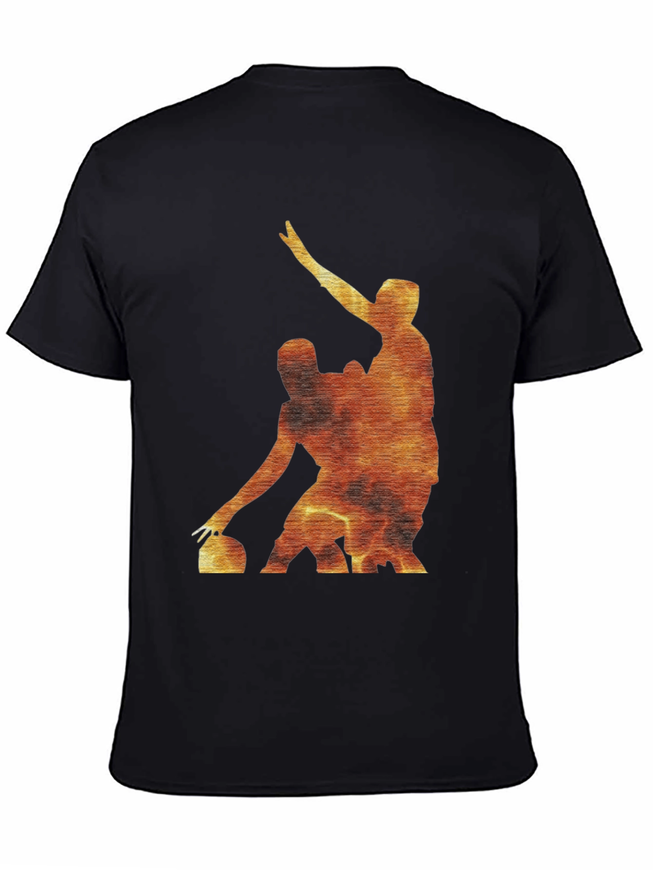 Fiery Curling Players Black T-Shirt
