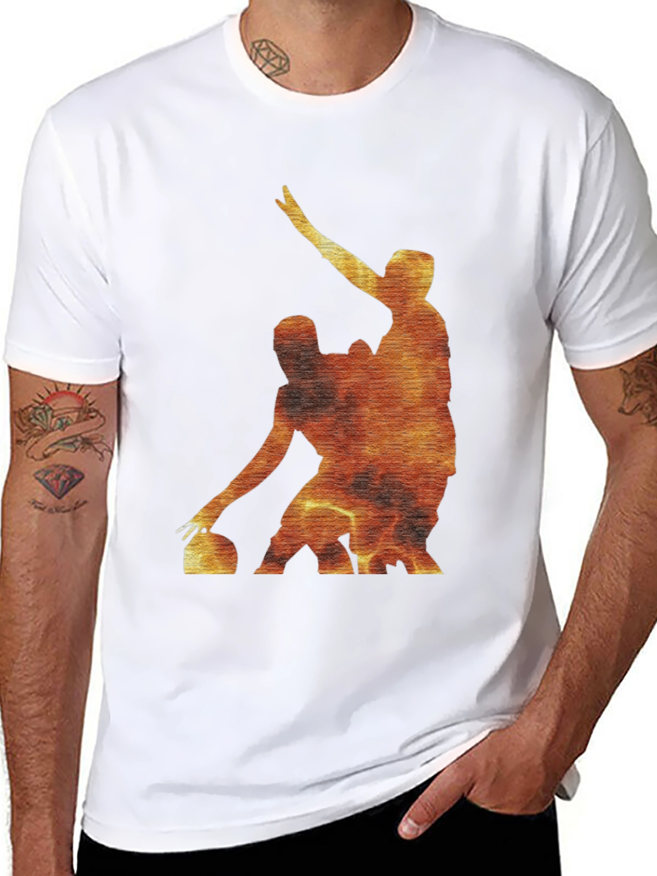 Fiery Curling Players Black T-Shirt