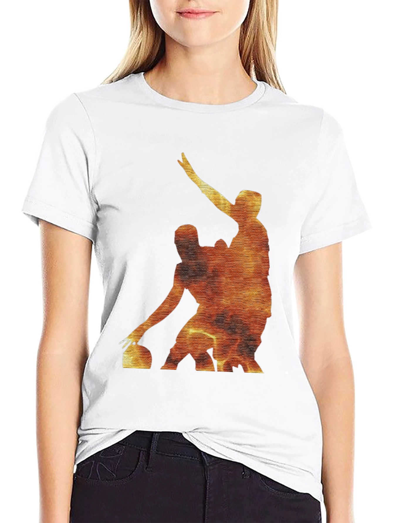 Fiery Curling Players Black T-Shirt