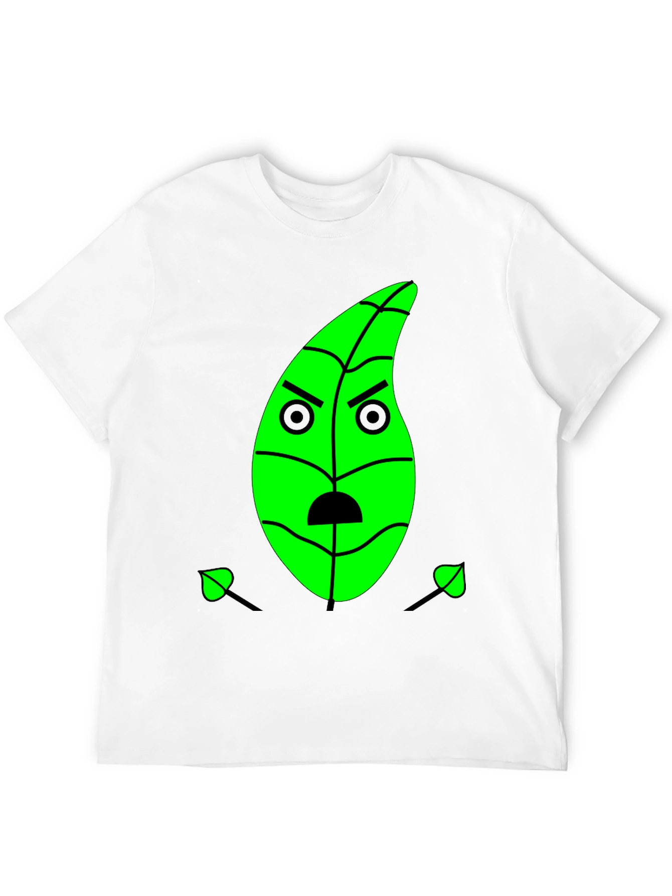 Grumpy Green Leaf Graphic Tee