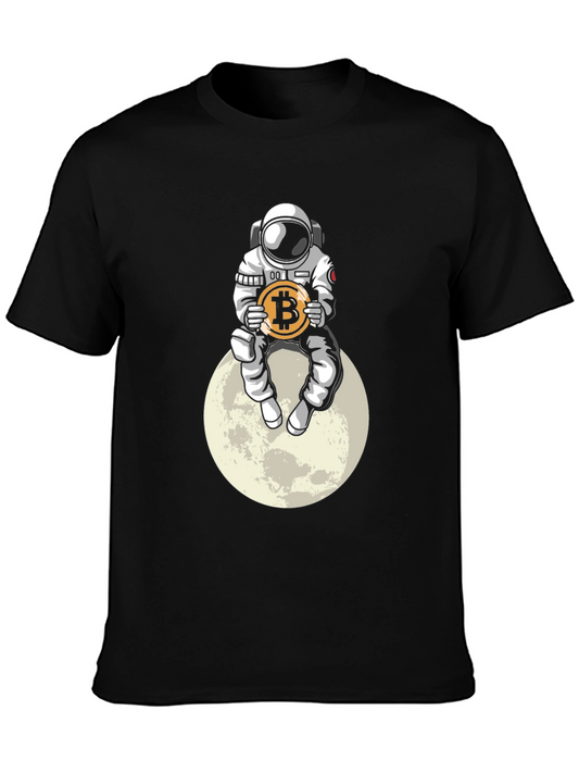 Astronaut Bitcoin Moon T-Shirt - Crypto Tee