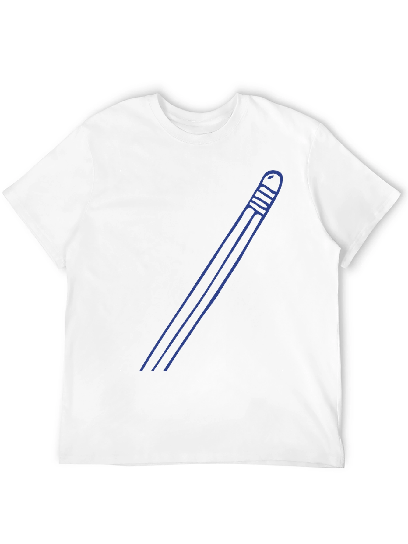 Modern Mens Black Tee with Blue Graphic