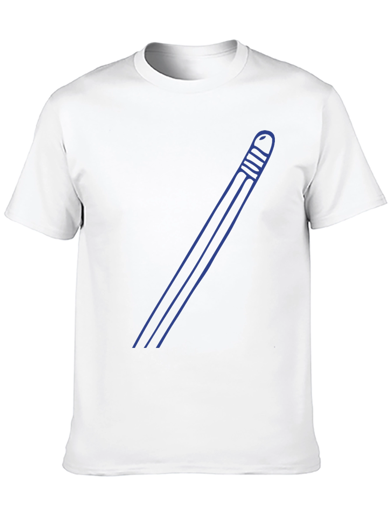 Modern Mens Black Tee with Blue Graphic
