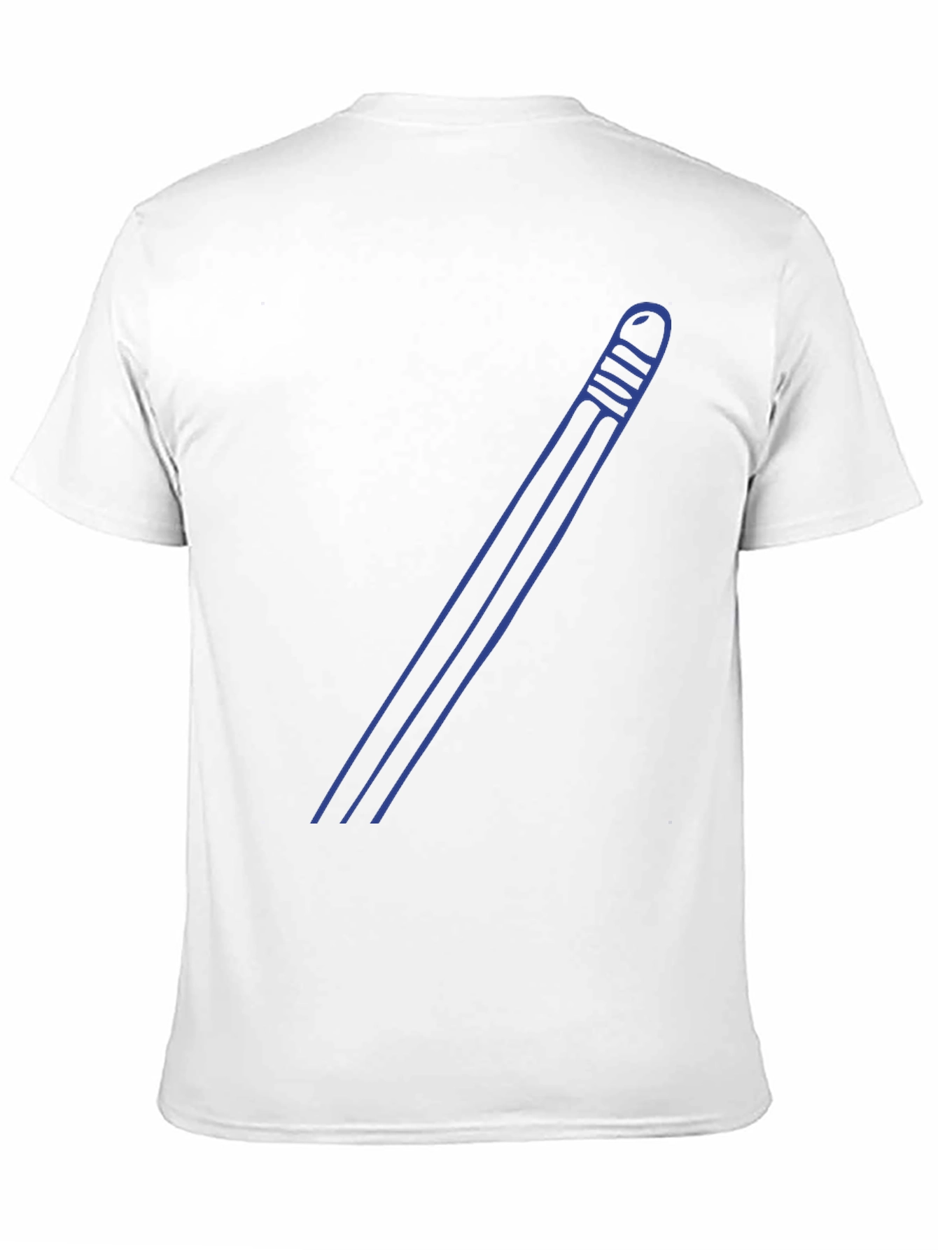 Modern Mens Black Tee with Blue Graphic