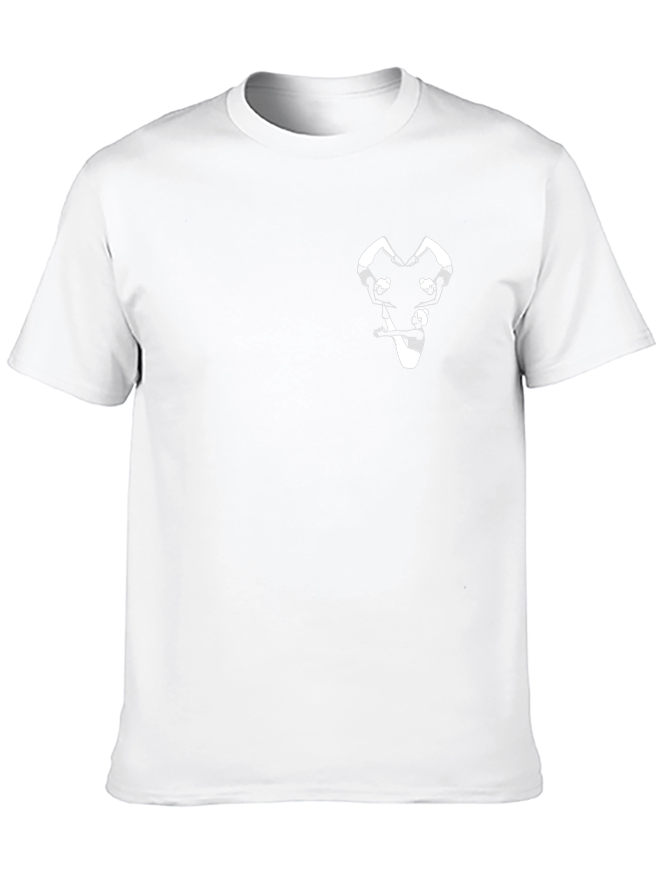 Black T-Shirt with Unique Yoga Figure Design