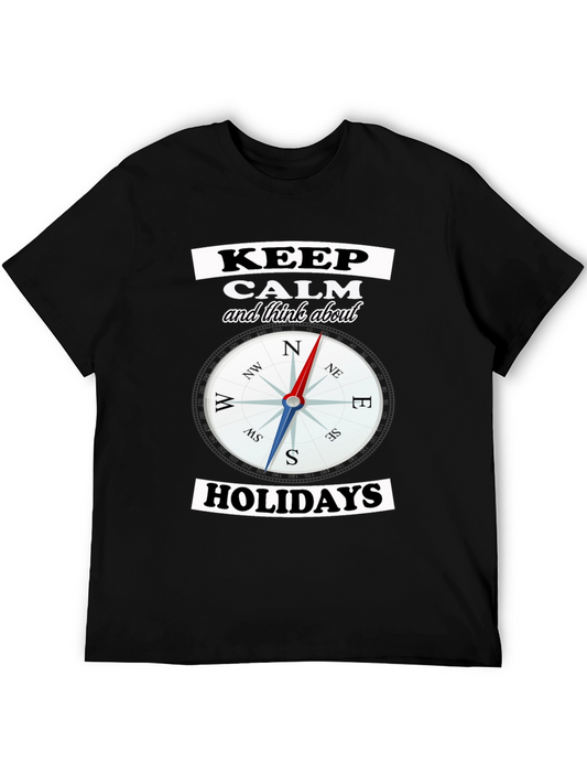 Keep Calm Holidays Compass Graphic Tee