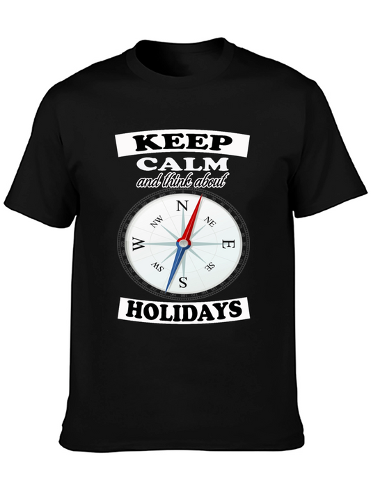 Keep Calm Holidays Compass Graphic Tee