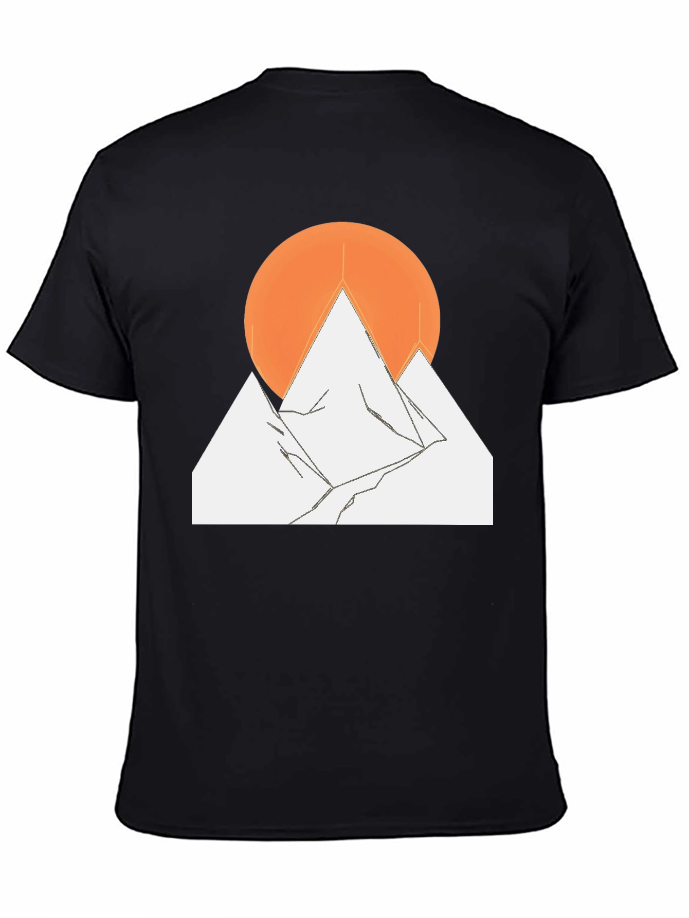 Mountain Sunset Graphic Tee - Black Cotton Blend