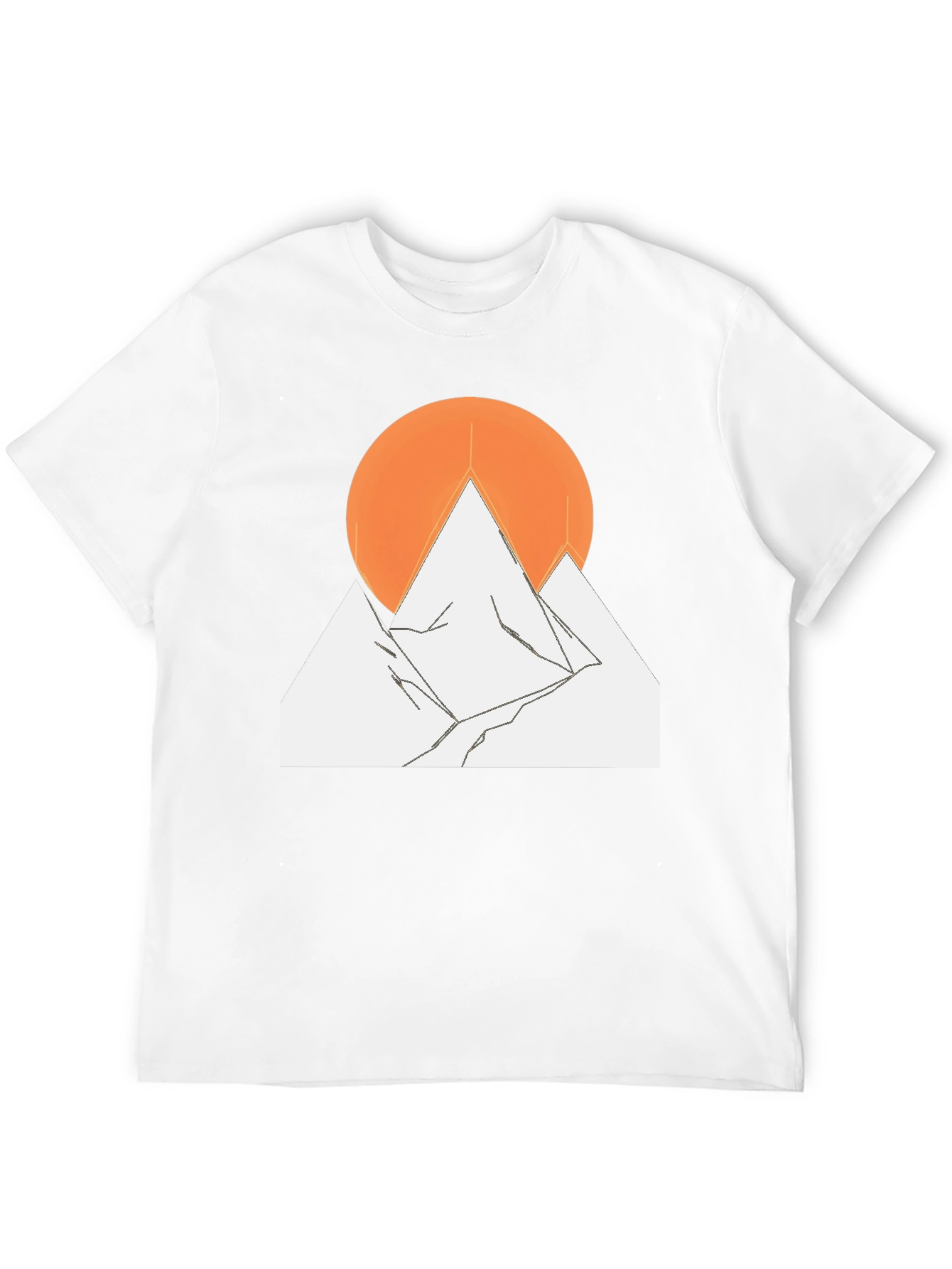 Mountain Sunset Graphic Tee - Black Cotton Blend