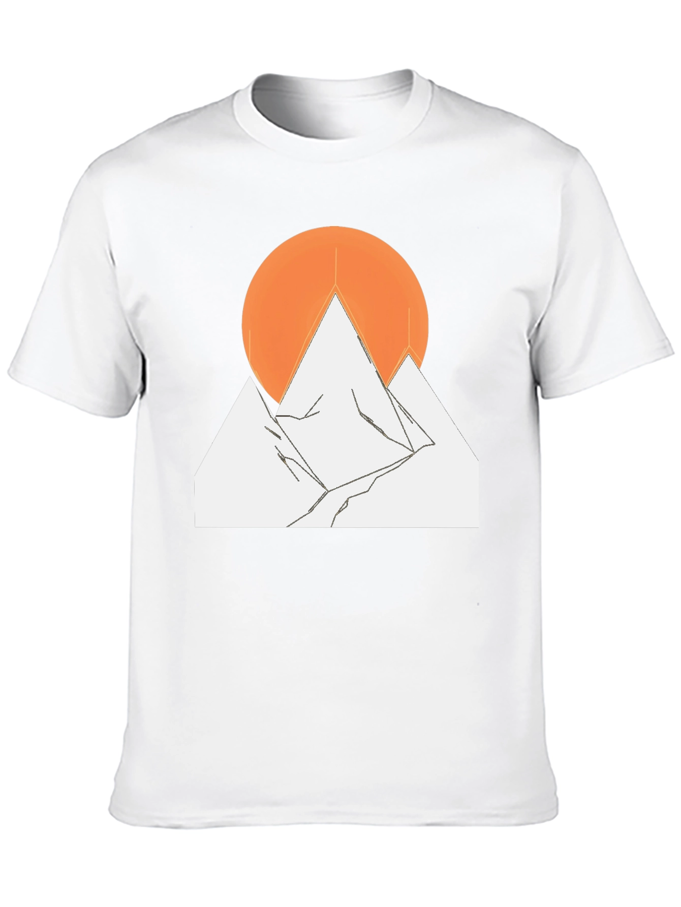 Mountain Sunset Graphic Tee - Black Cotton Blend