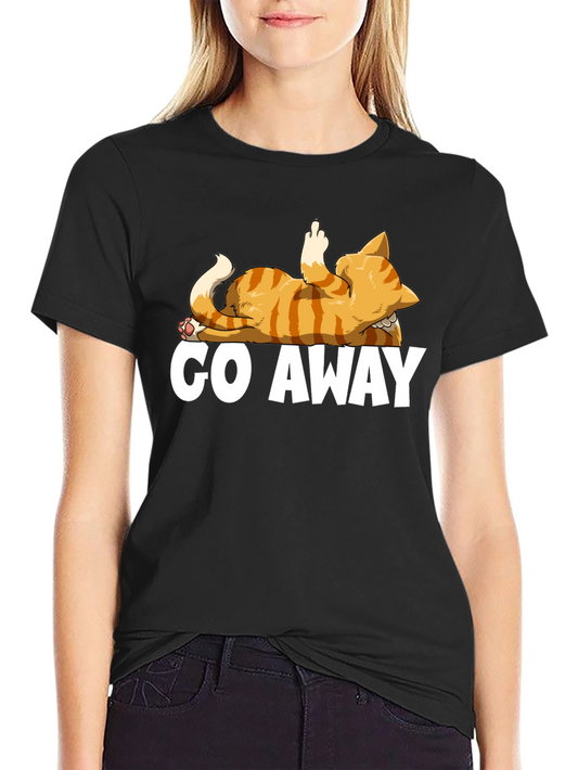 Go Away Cat T-Shirt - Funny Rude Kitten Tee