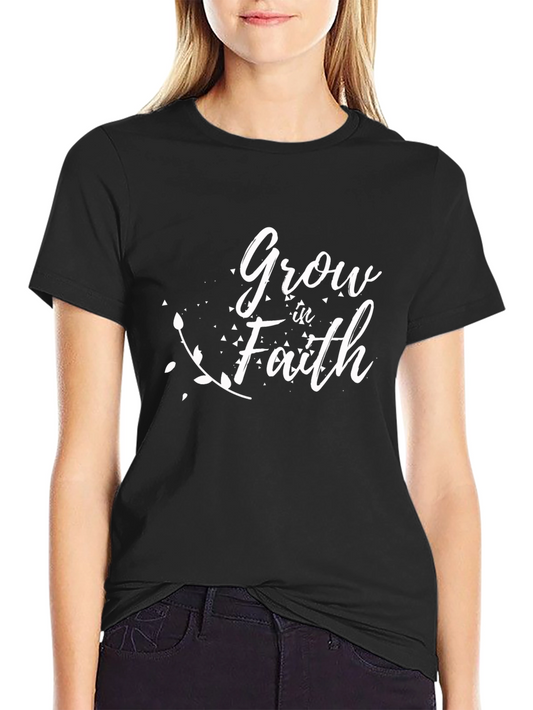 Grow in Faith Black T-Shirt