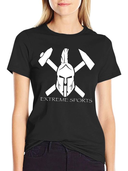 Extreme Sports Spartan Helmet Graphic T-Shirt