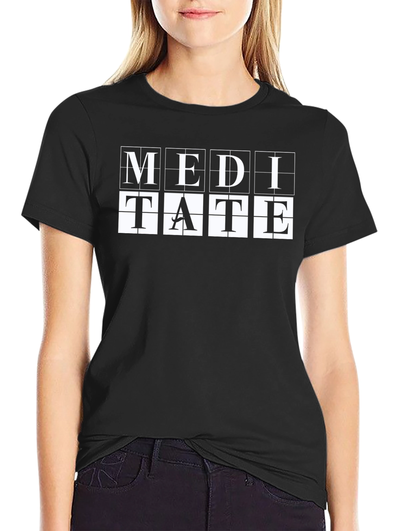 Meditate Graphic Tee - Unisex Black T-Shirt