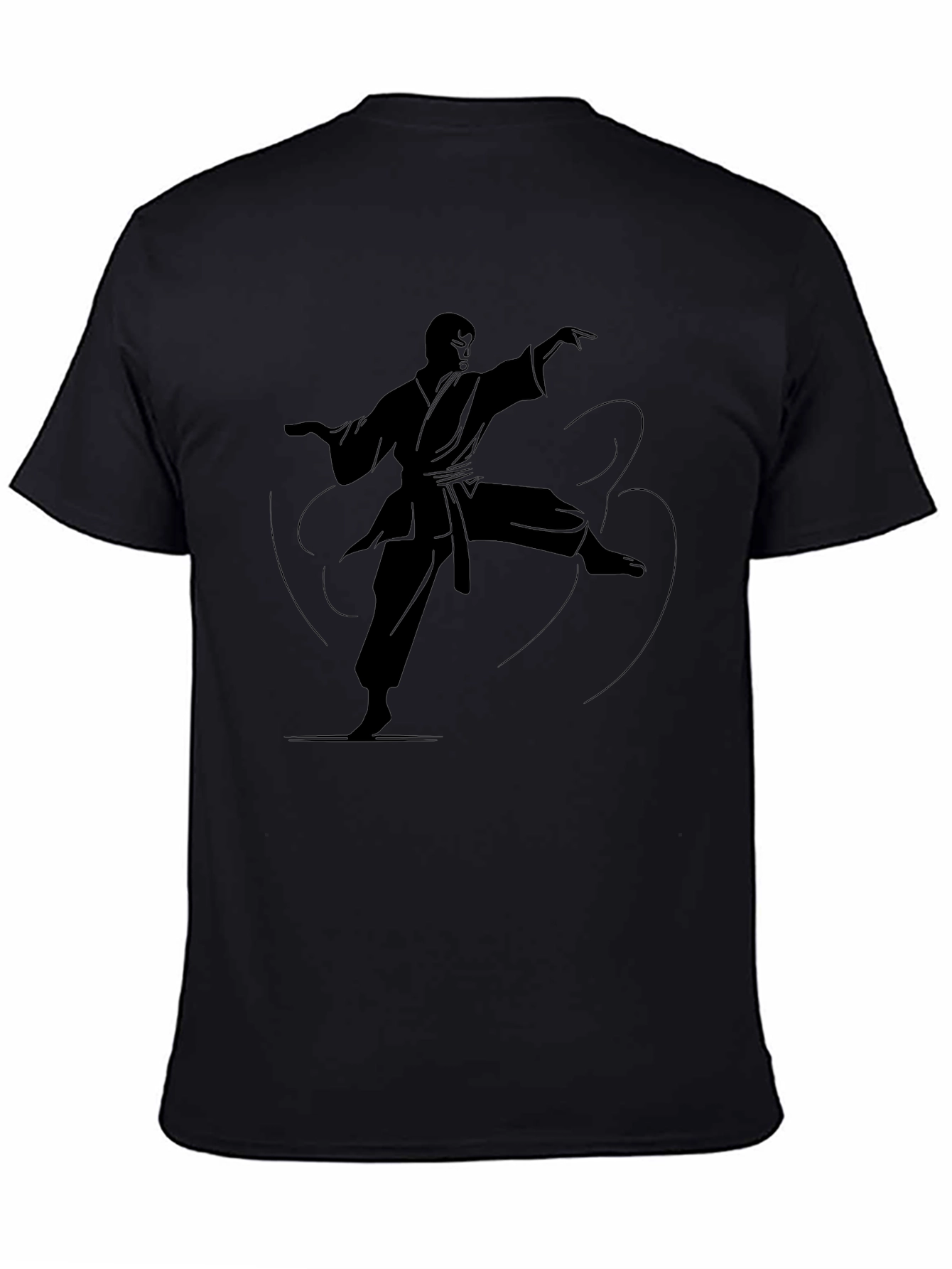 Martial Arts Silhouette Black T-Shirt
