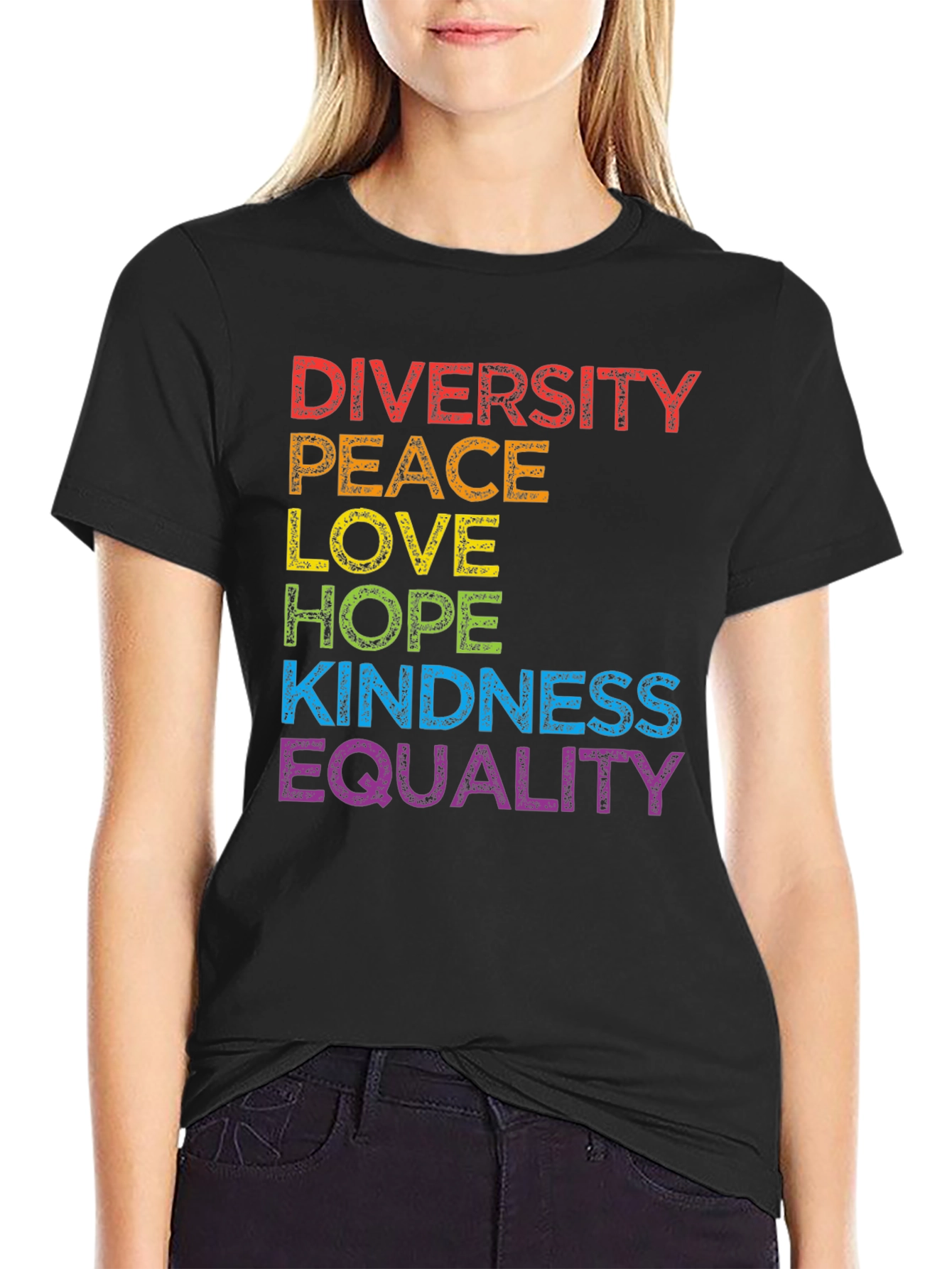 Diversity Peace Love Equality T-Shirt - Pride Month