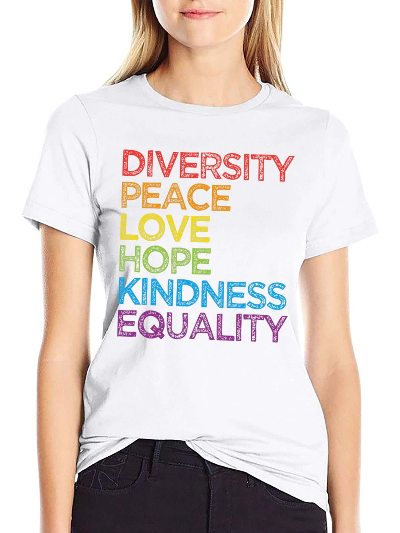 Diversity Peace Love Equality T-Shirt - Pride Month