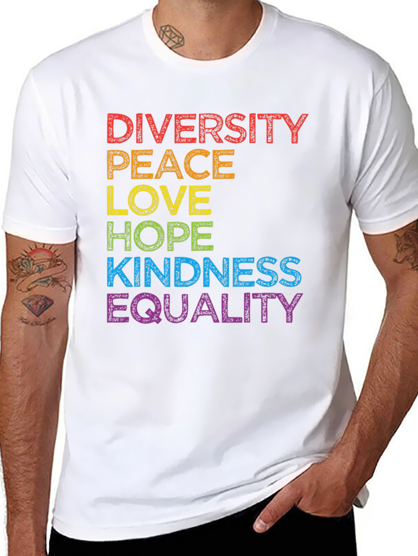 Diversity Peace Love Equality T-Shirt - Pride Month