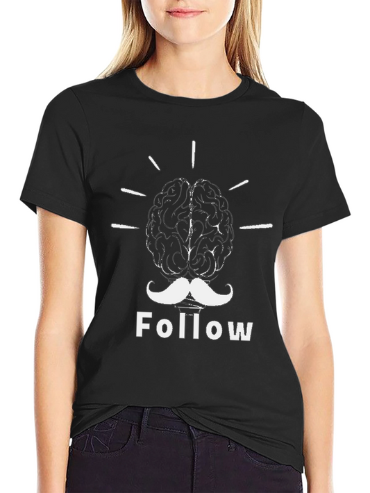 Brainy Mustache T-Shirt - Follow the Idea!