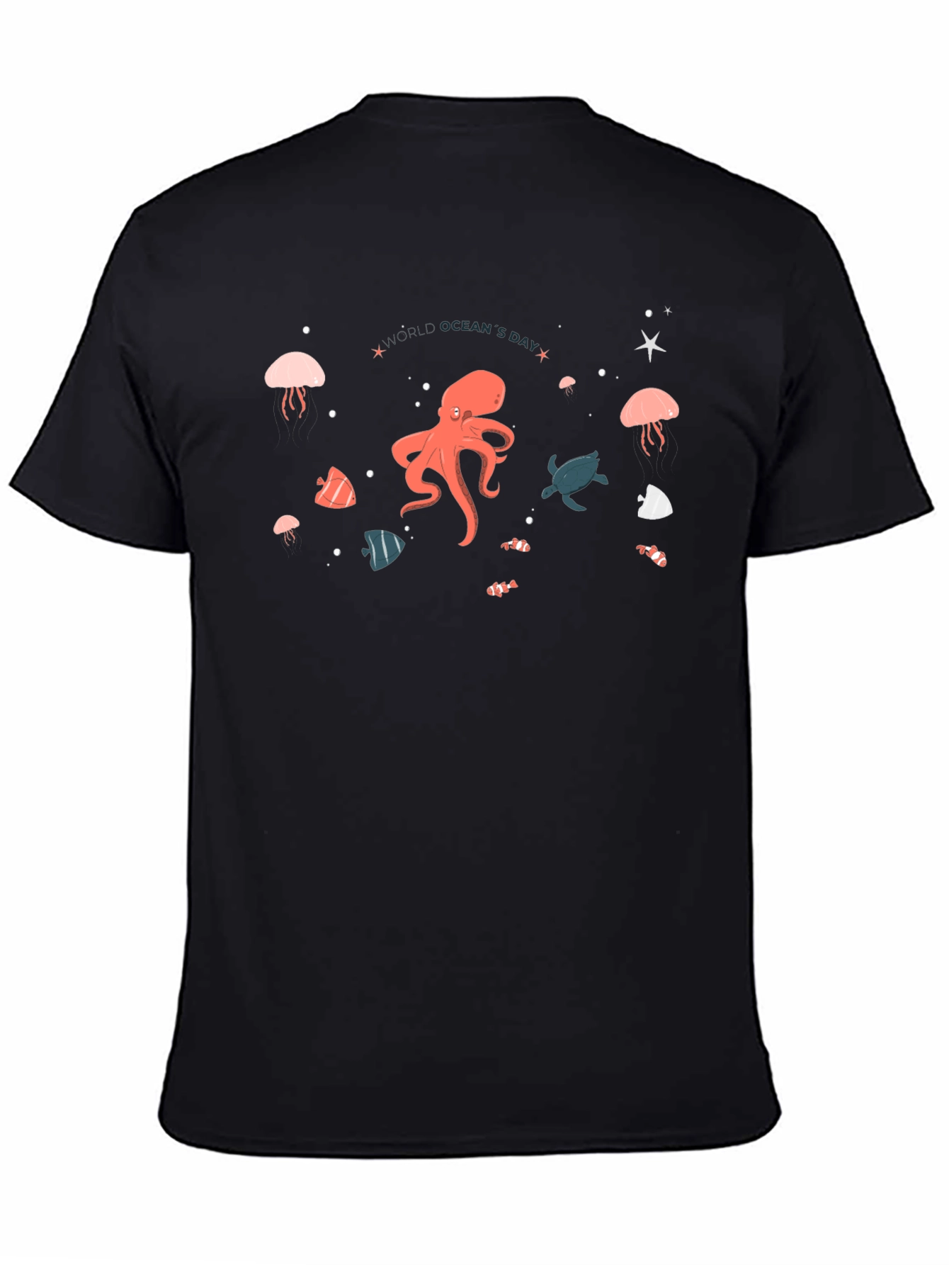 Oceans Day T-Shirt - Mens Black Tee