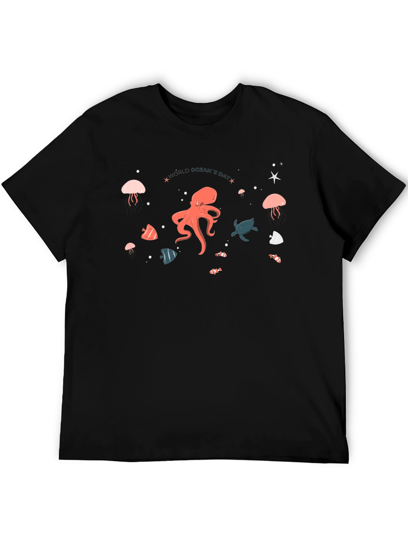 Oceans Day T-Shirt - Mens Black Tee