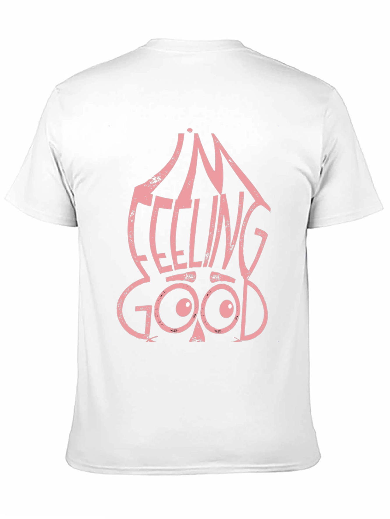 Im Feeling Good Graphic Tee - Black Cotton T-Shirt