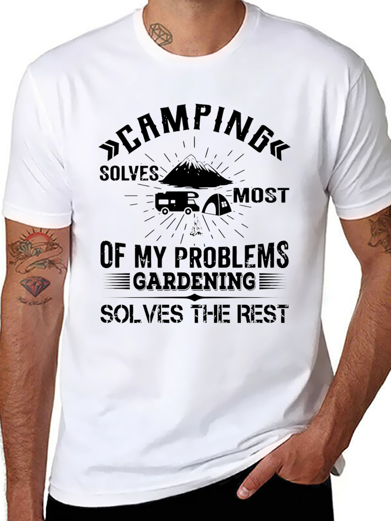 Camping and Gardening T-Shirt - Problem Solver Tee