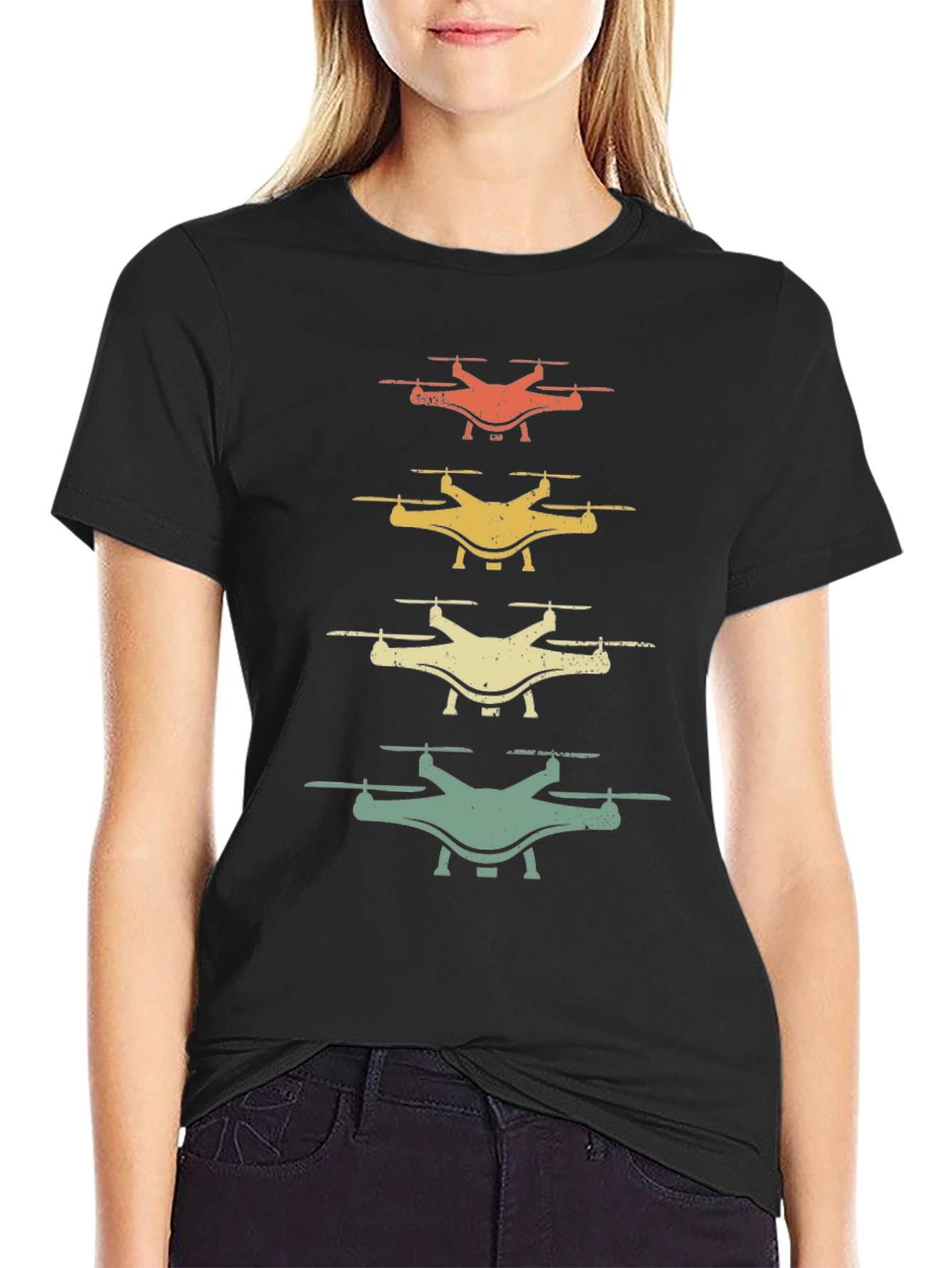 Retro Drone T-Shirt - Aviation Enthusiast Tee