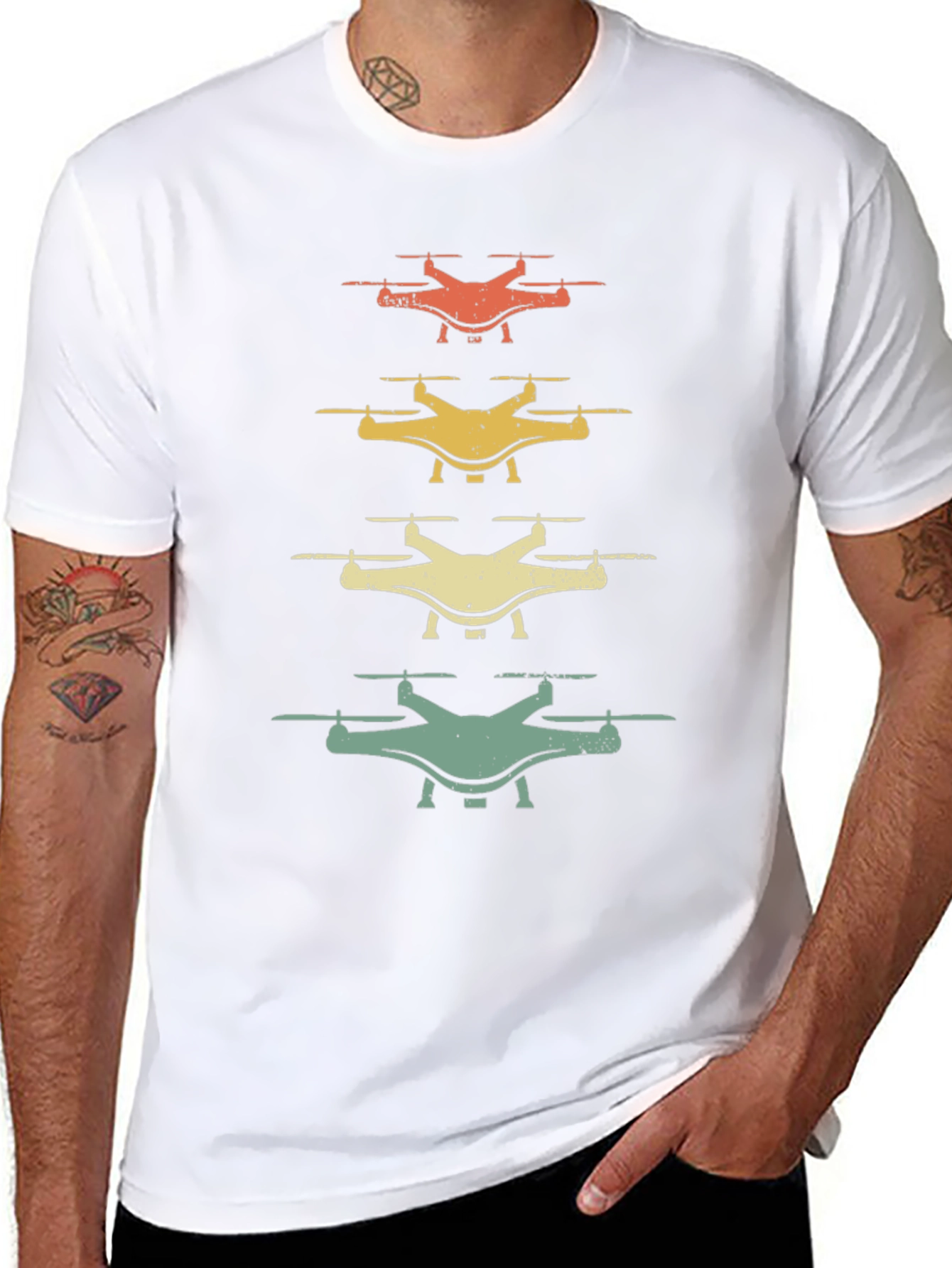 Retro Drone T-Shirt - Aviation Enthusiast Tee